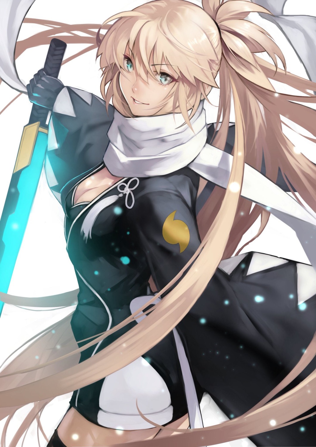 Yoshio 55level Fategrand Order Okita Souji Fate Cleavage Sword Thighhighs 564996 Yandere 0255